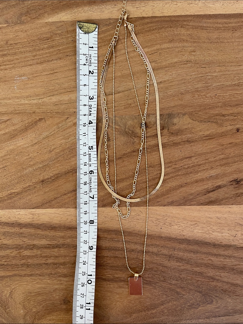 Gold Layered Pendant Necklace - Picture 2 of 4
